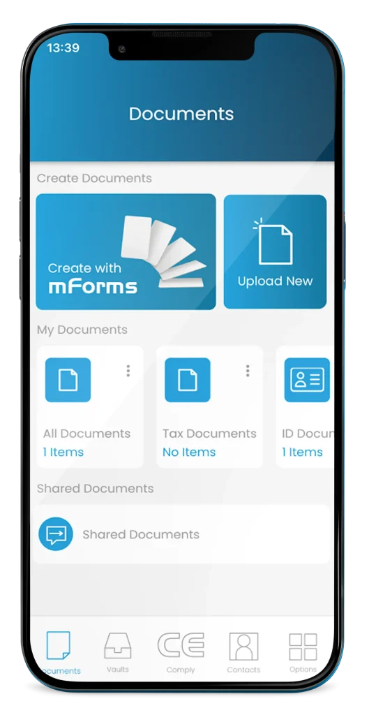 Comply Wallet - Home Screen