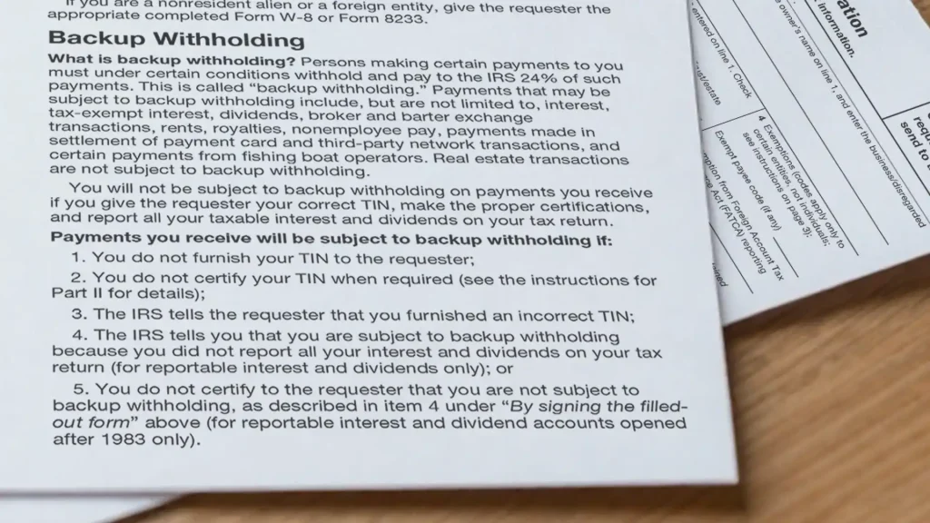Backup Withholding Explained What It Is and How to Avoid It